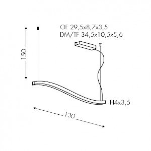 Misure lampada Curve